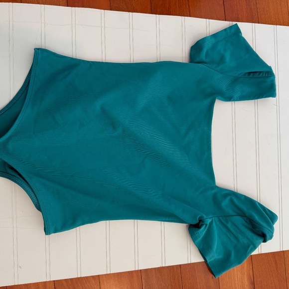 Aritzia Babaton Contour Square Neck Bodysuit in Oxidized Teal - Picture 3 of 4